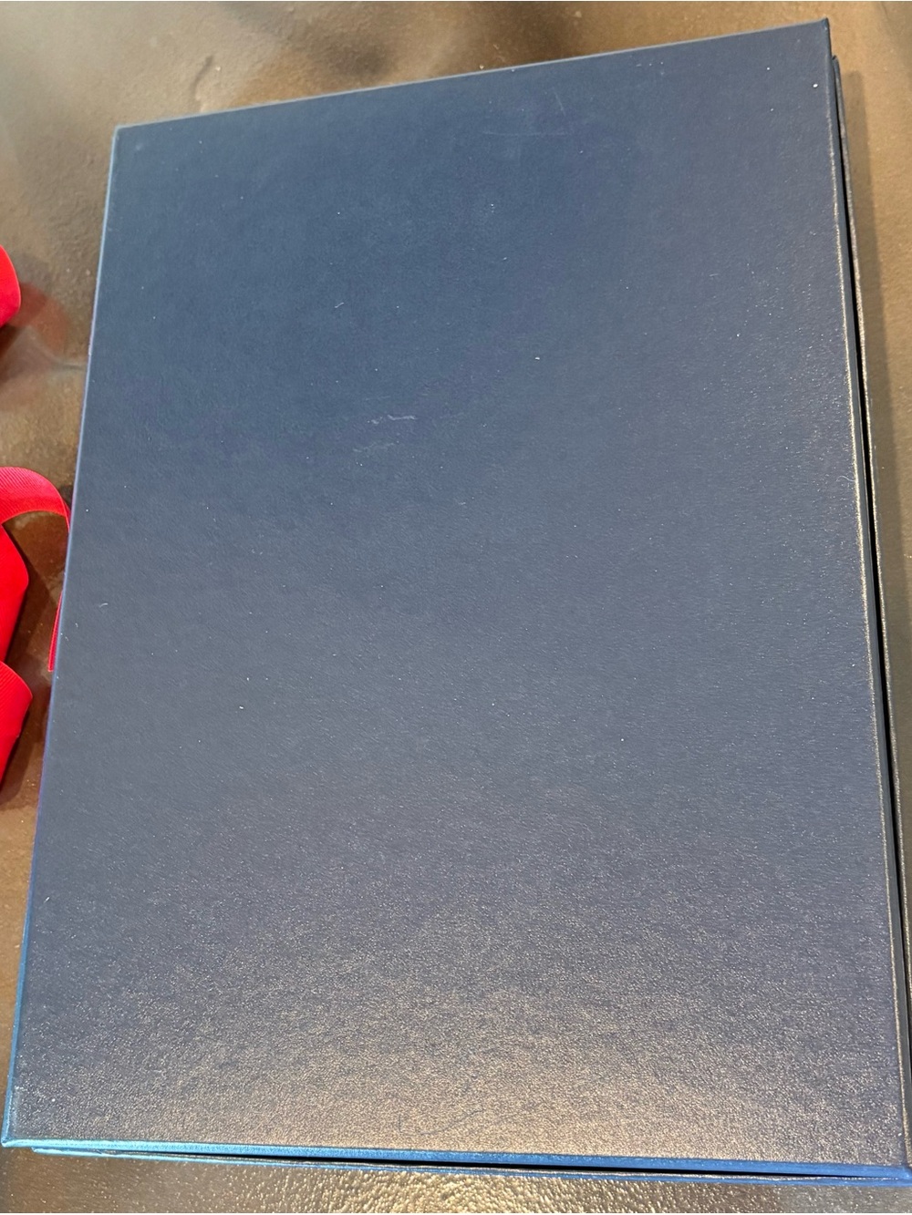 Ralph Lauren Navy Designer Empty Gift Box Tissue Paper Red Ribbon Holidays - Picture 6 of 10